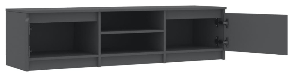 vidaXL TV Stand TV Console Sideboard TV Unit High Gloss White Engineered Wood   Transitional   Entertainment Centers And Tv Stands   by vidaXL LLC  Houzz