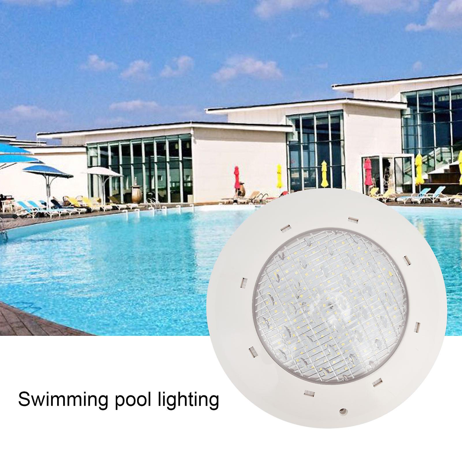 Led Underwater Light Ip68 Waterproof Wall-mounted Swimming Pool Lamp Ac12v Warm Light[18w 1800lm]