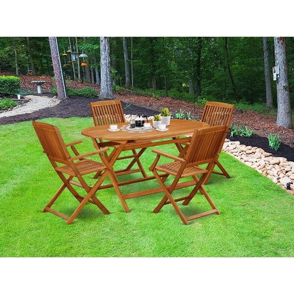 East West Furniture Patio Bistro Dining Furniture Set