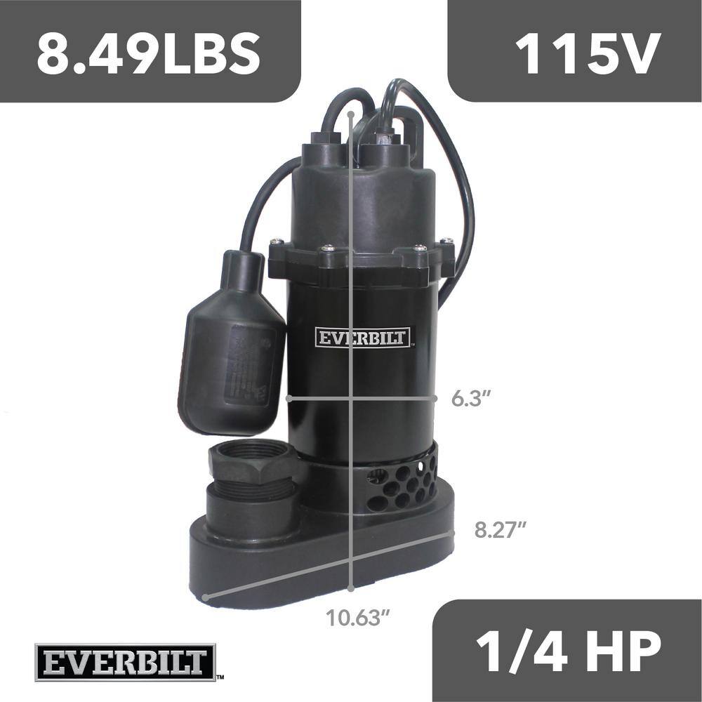 Everbilt 14 HP Aluminum Sump Pump Tether Switch HDSP25W