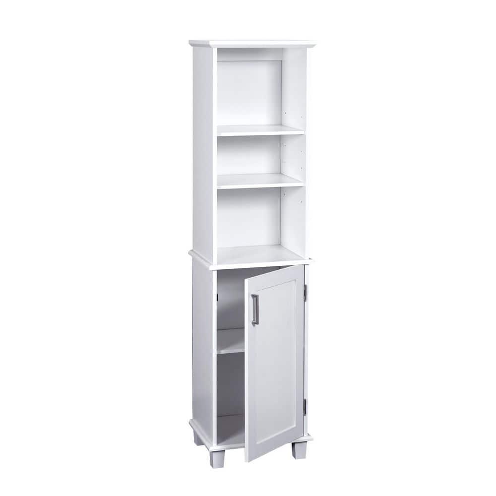 Glacier Bay Shaker Style 16 in W x 12 in D x 6225 in H Linen Cabinet in White