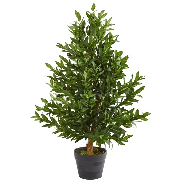 35 Olive Cone Topiary Artificial Tree UV Resistant (Indoor/Outdoor)