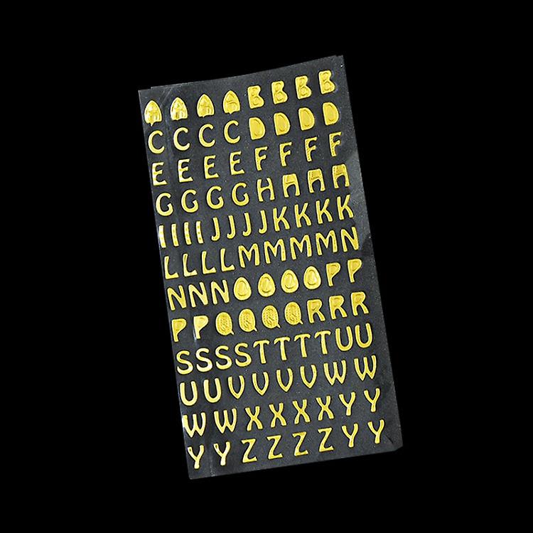 10 Sets Hand Account Alphanumeric Sticker Diary Plan Diy Sticker Set(Bronze Cartoon Letter)