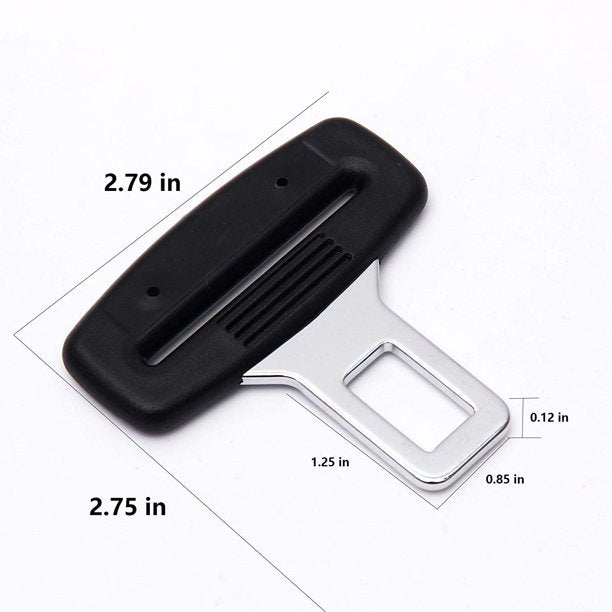 Egebert 4pcs Car Seat Belt Clips， Car Seat Belt Insert Metal Tongue， Seat Safety Belt Buckle Auto Metal Seat Belt Clip， Universal for Most Vehicle. (Black)