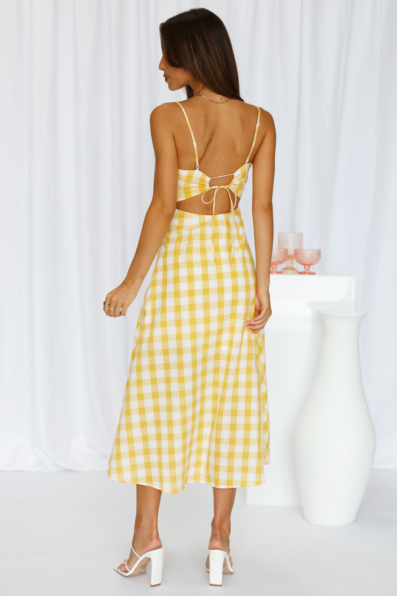 Life Is Beauty Midi Dress Lemon