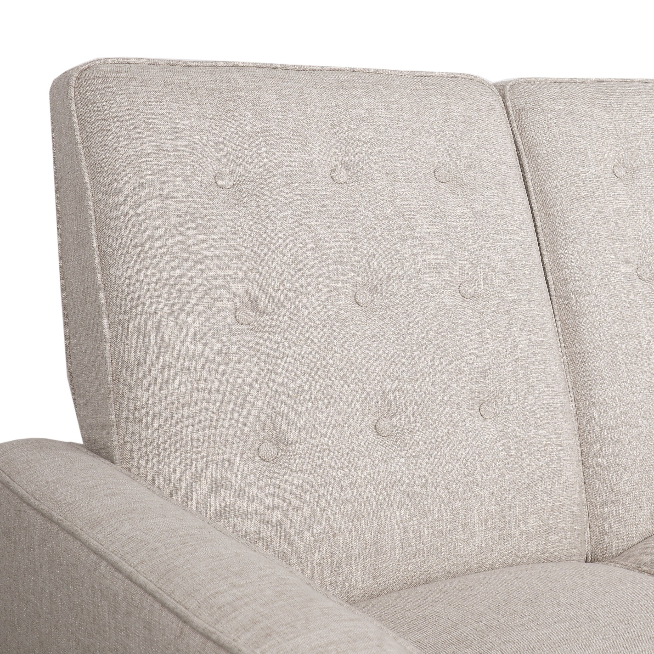 Manville Contemporary Tufted Loveseat Pushback Recliner