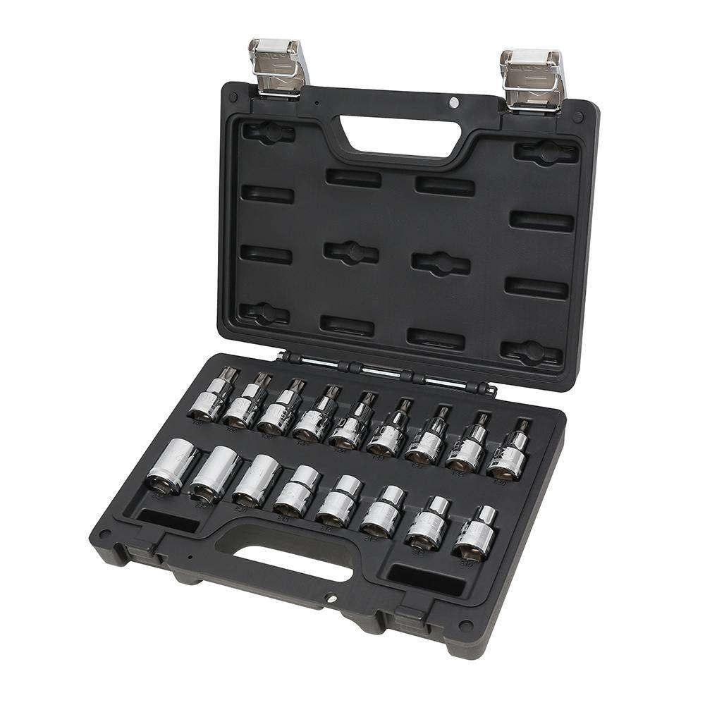 Beta 12 in. Drive Hand Socket Set for Torx Head Screws (17-Piece) 923E-FTXC17