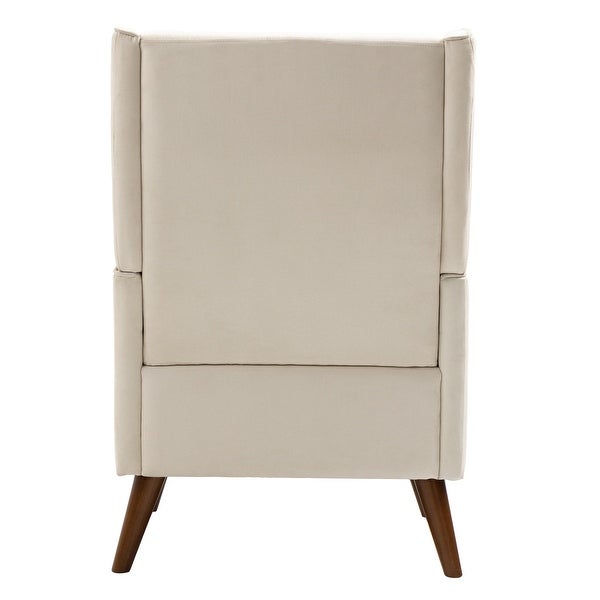 Modern High Back Cotton Linen Accent Chair