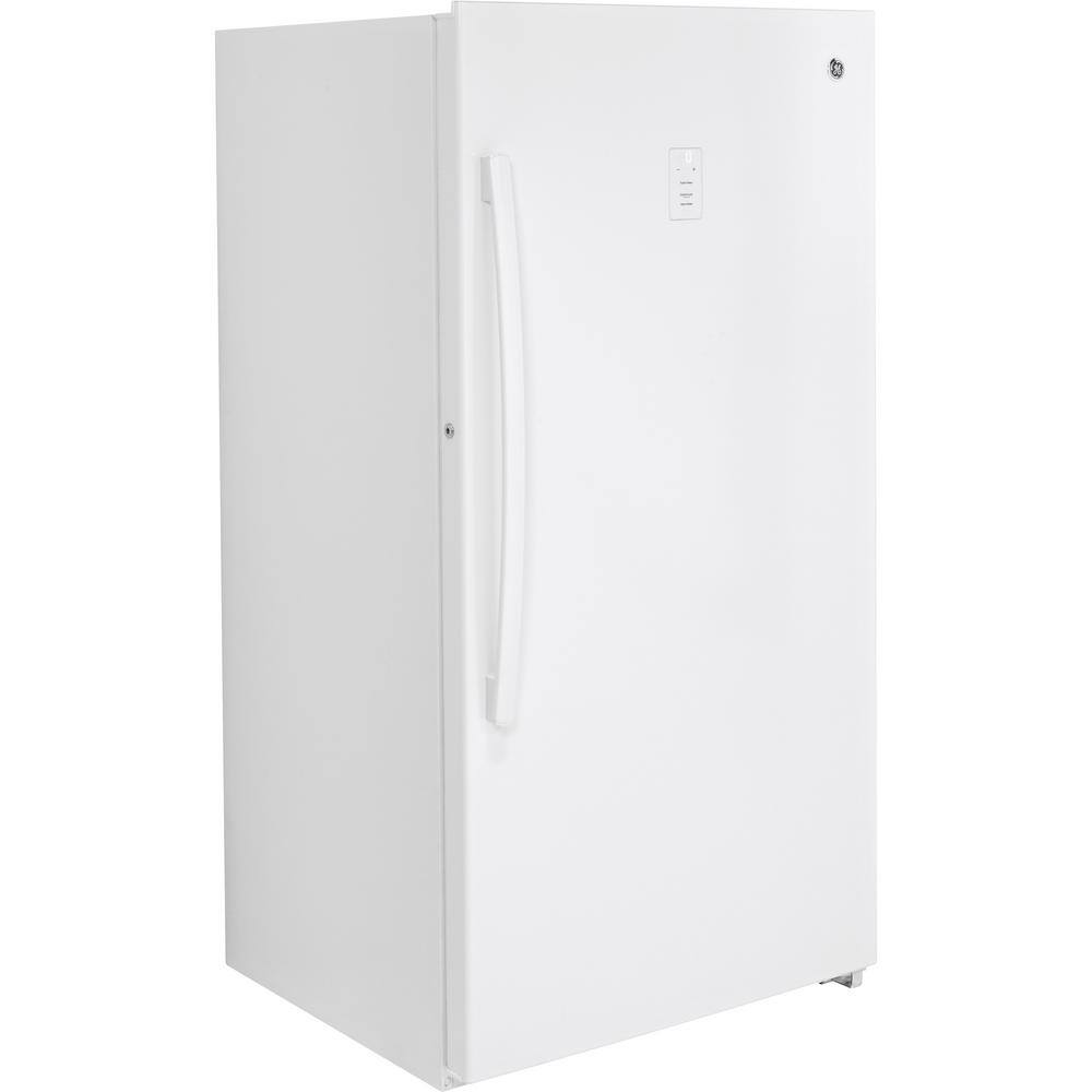 GE Garage Ready 17.3 cu. ft. Frost Free Defrost Upright Freezer in White FUF17SMRWW