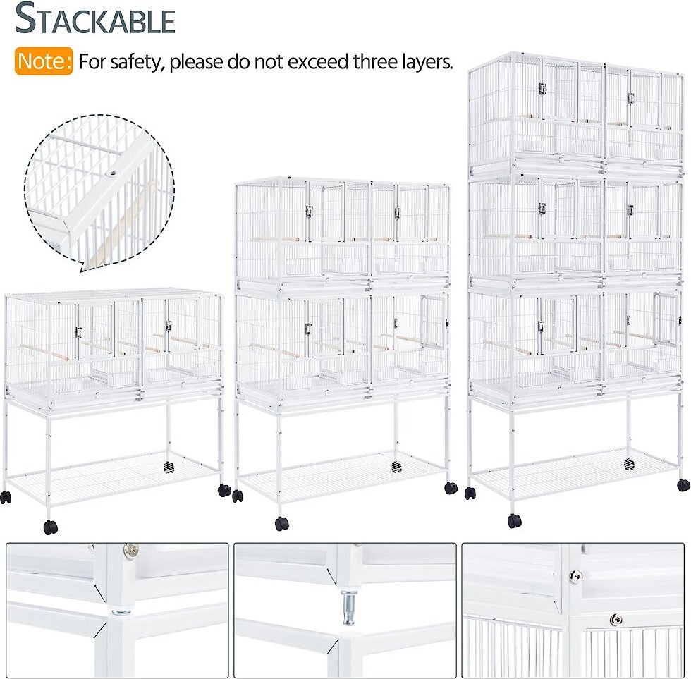 Yaheetech Stackable Wide Divided Breeder Bird Cage