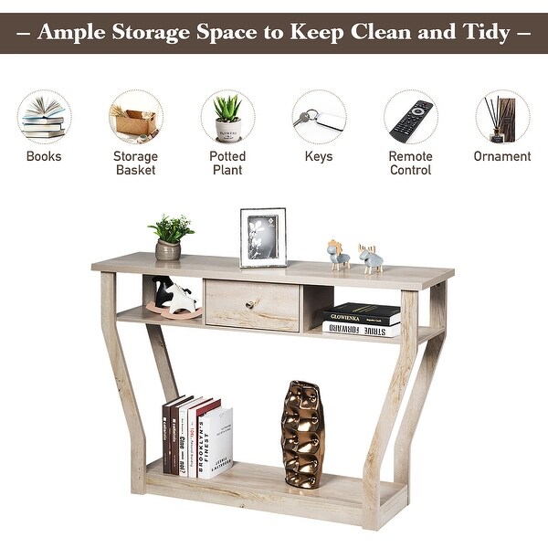 Console Table Modern Easy Assembly Entryway Table