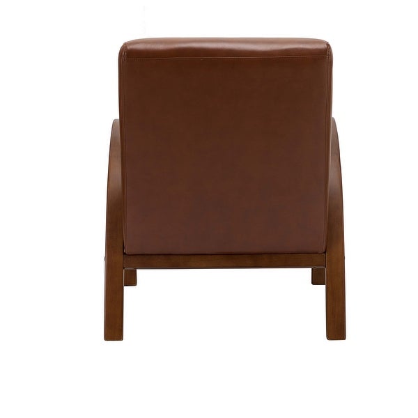 Panope Contemporary Leather Armchair with Button-tufted Back by HULALA HOME