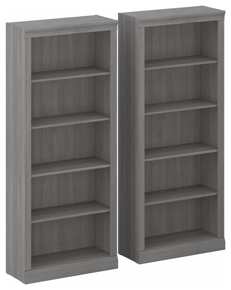 Set of 2 Traditional Bookcase  Adjustable  ampFixed Open Shelves   Transitional   Bookcases   by Decorn  Houzz