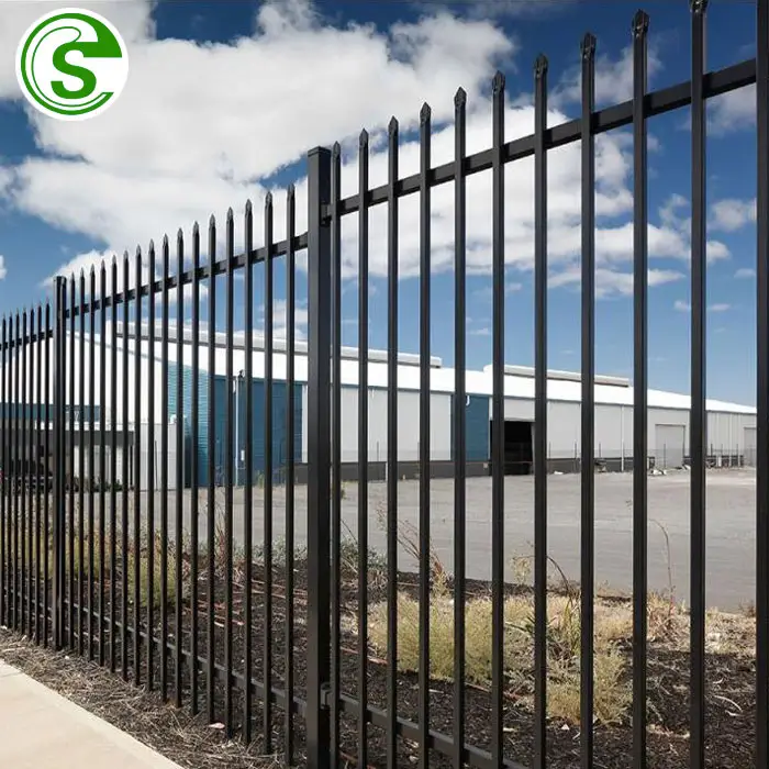 OEM OMD Factory Supply Galvanized Outdoor metal tubular security wrought iron Picket Fence Panels