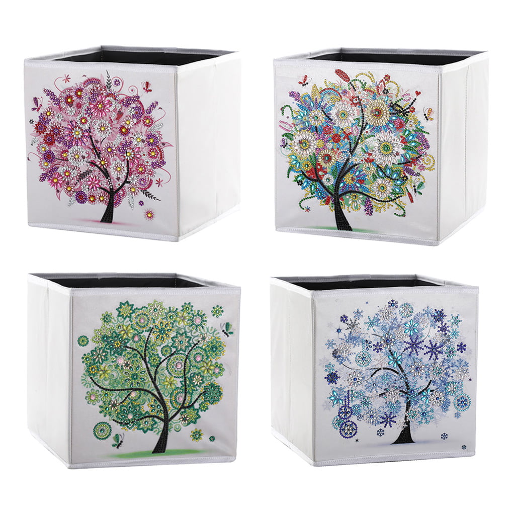 TureClos Diamond Painting Foldable Storage Box Collapsible Cube DIY Folding Organizer Basket