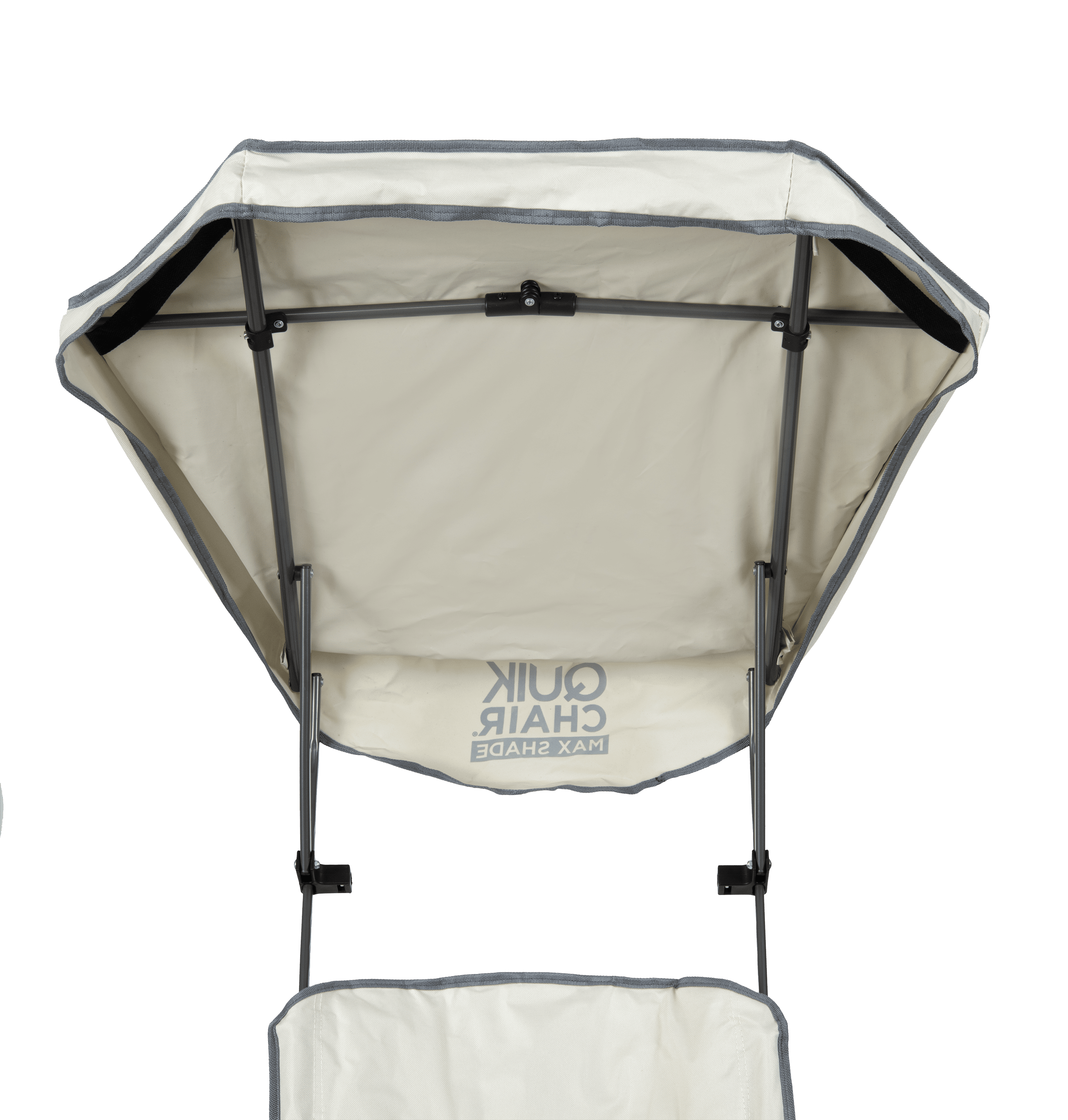 Quik Chair Max Shade Adjustable Folding Camp Chair - Khaki/Gray