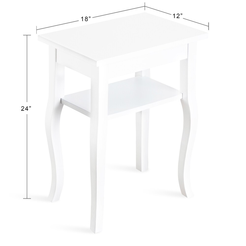 Kate and Laurel Lillian Wood Side Table   18x12x24