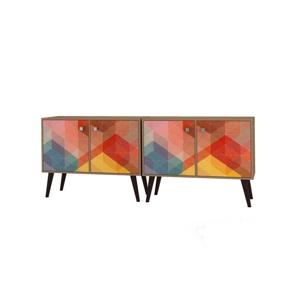 2- Piece Mid-Century Modern Avesta Double Side Table