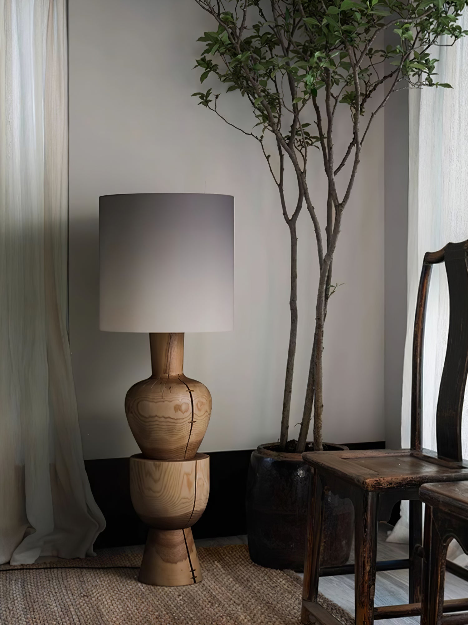 Sylvia Wood Floor Lamp