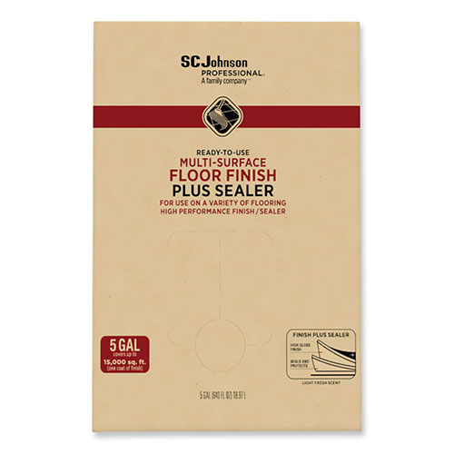 SC Johnson Professionalandreg; Ready-To-Use Multi-Surface Floor Finish Plus Sealer | Light Fresh Scent， 5 gal Bag-in-Box | SJN680074