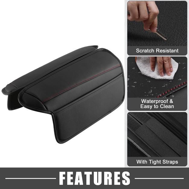 Unique Bargains Car Center Console Armrest Pad Cover For Nissan Rogue 2021 2023 Black 2 Pcs