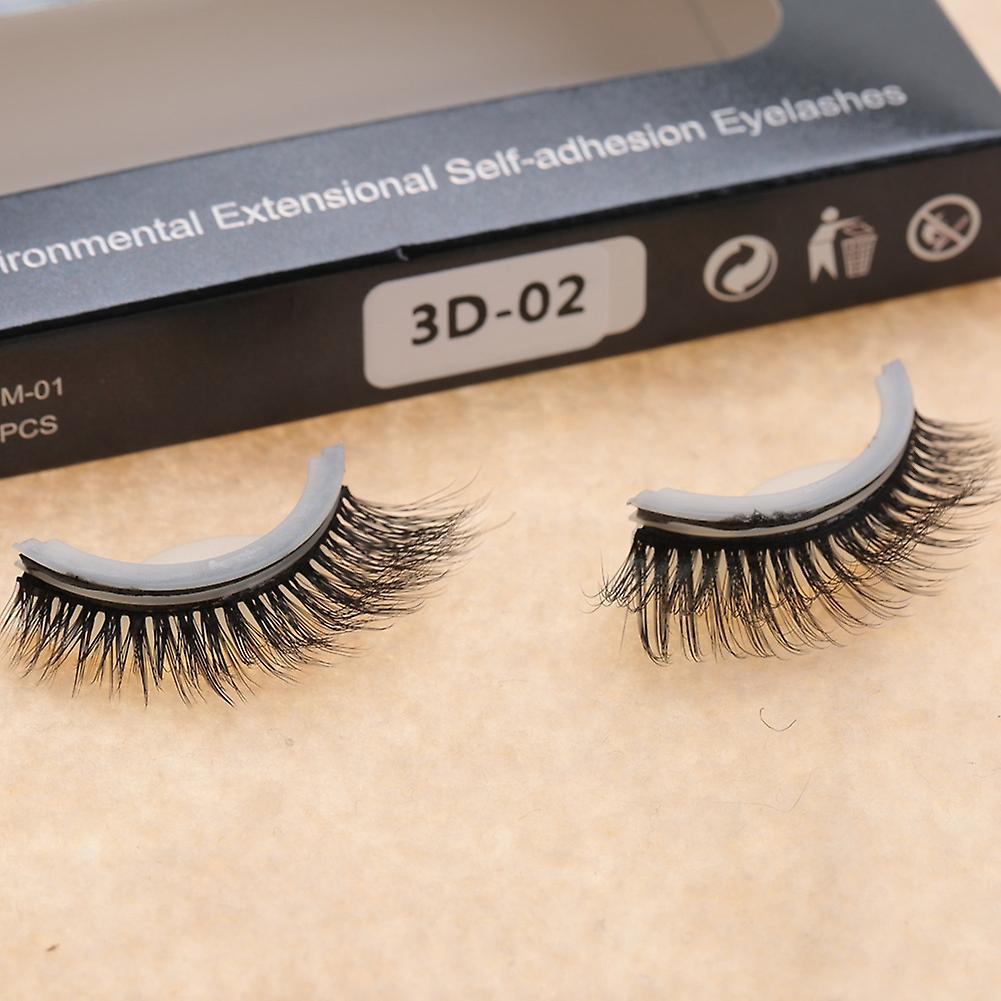 3d Professional Self Adhesive Eyelashes No Stimulation False Eyelashes Extension 02#