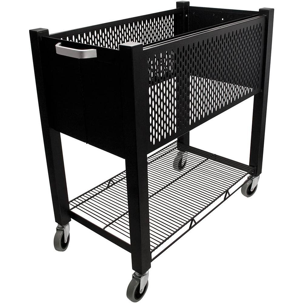 Steel Open Top File Cart in Black VF53000