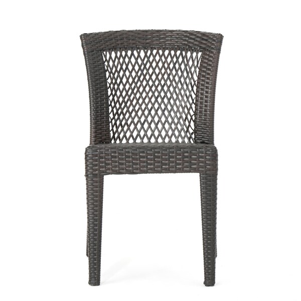 Astor Outdoor 3piece Square Wicker Bistro Chat Set by Christopher Knight Home