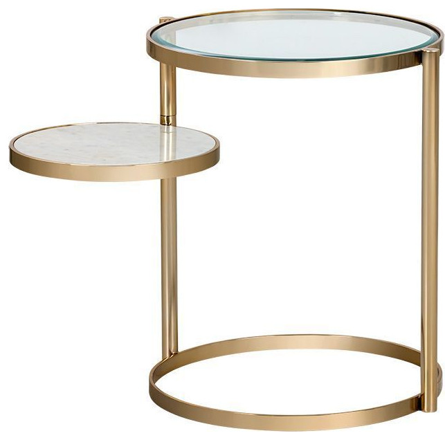 Sunpan Moncasa Helica Side Table   Brass   Contemporary   Side Tables And End Tables   by Unlimited Furniture Group  Houzz