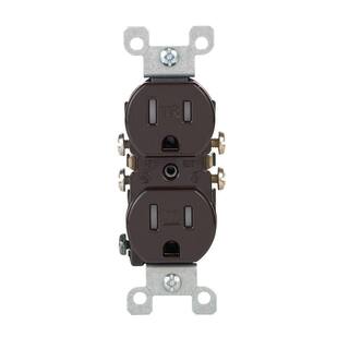 Leviton 15 Amp Tamper-Resistant Duplex Outlet Brown R50-T5320-000