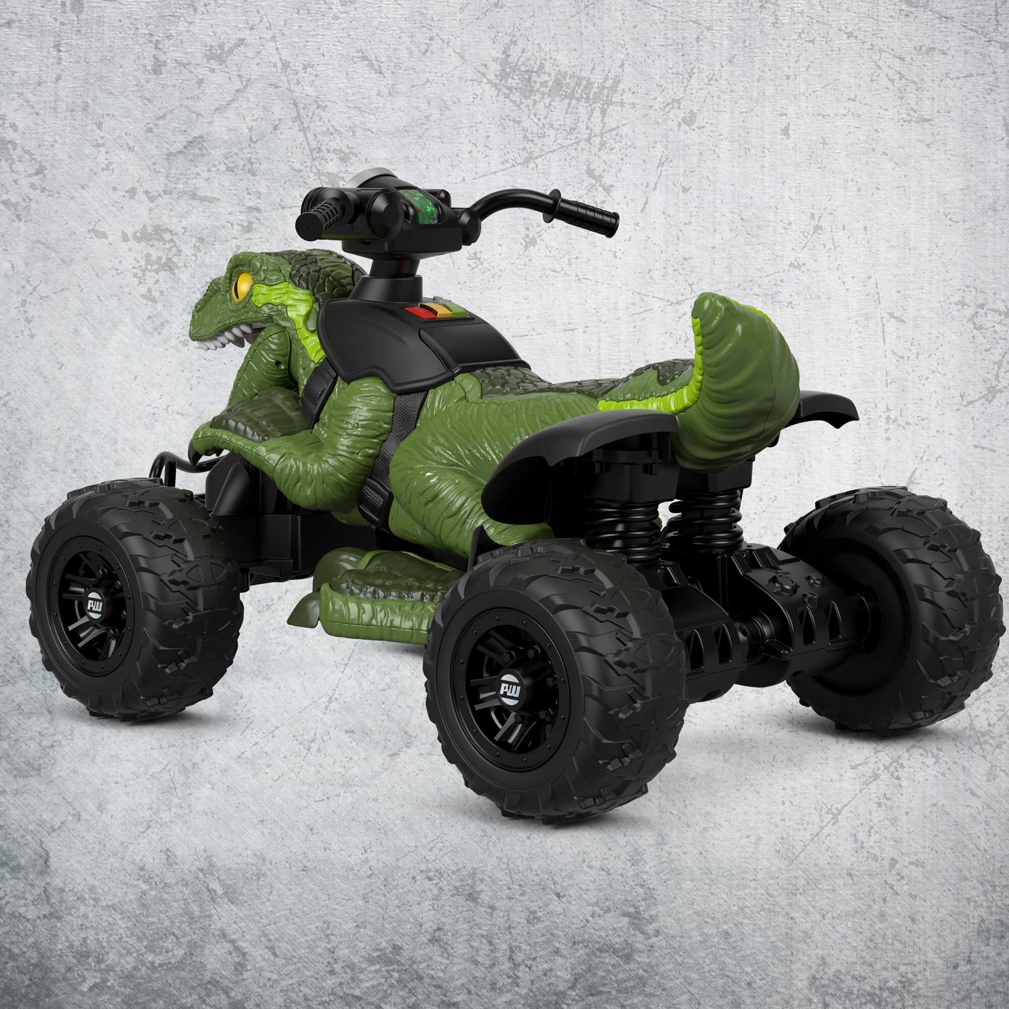 Power Wheels Jurassic World Dino Racer Battery-Powered Ride-On ATV Dinosaur Toy, Green