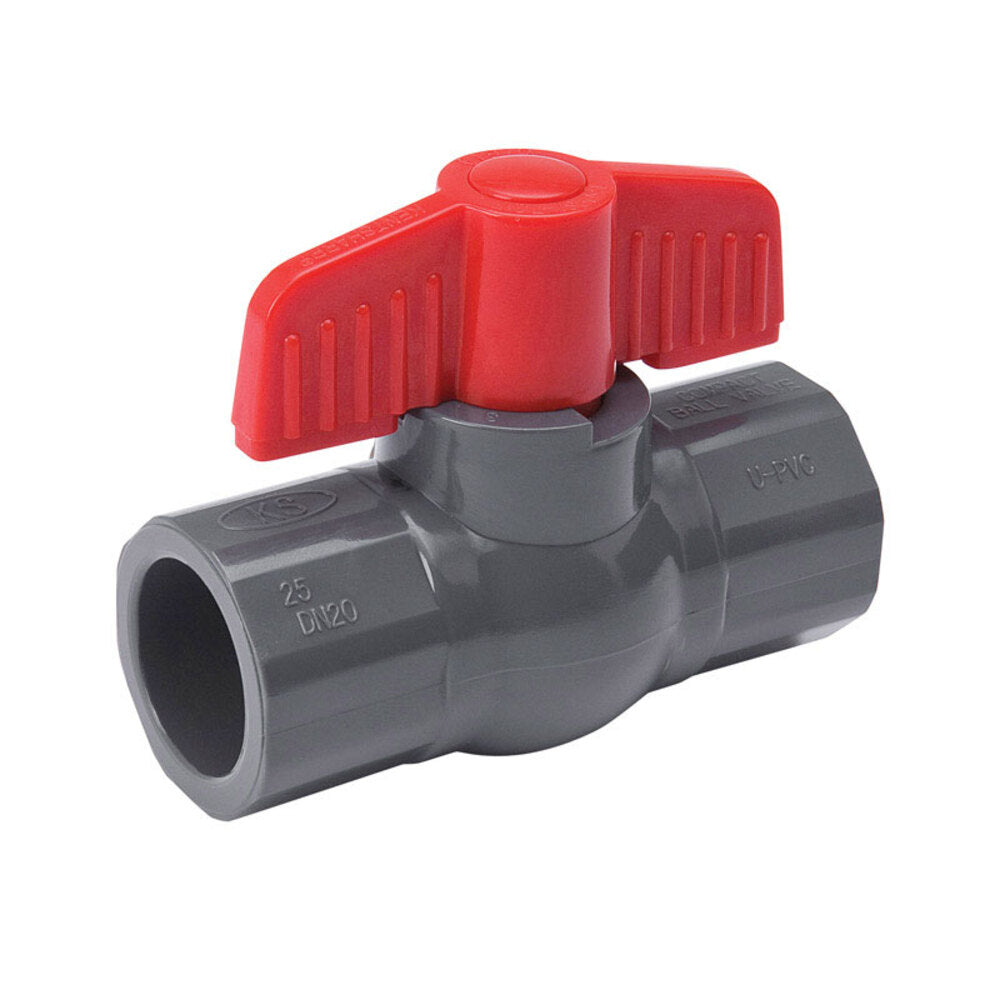 BALL VALVE 3/4SOLV PVC80