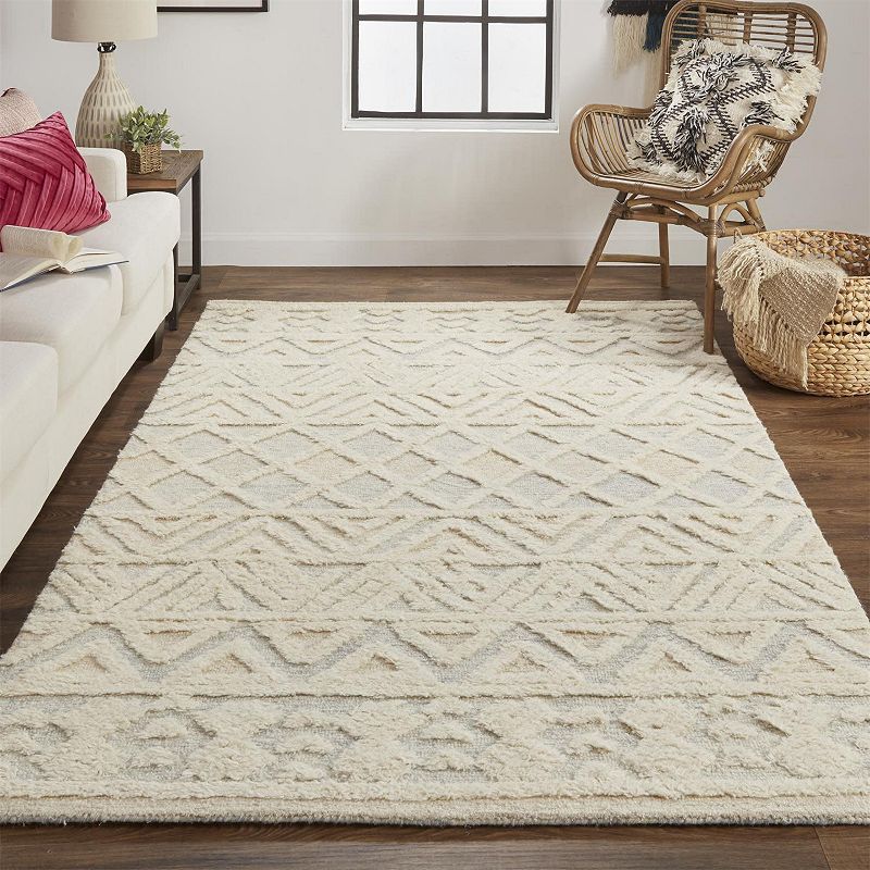 Weave and Wander Elika Moroccan Chevron Wool Tufted Rug