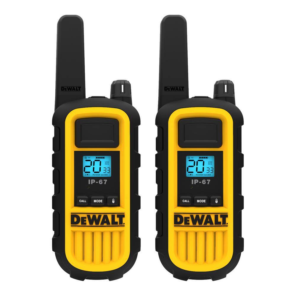 DW DXFRS800 Heavy-Duty 2-Watt Walkie Talkie and Headset Bundle (6-Pack) 3DXFRS800-SV1