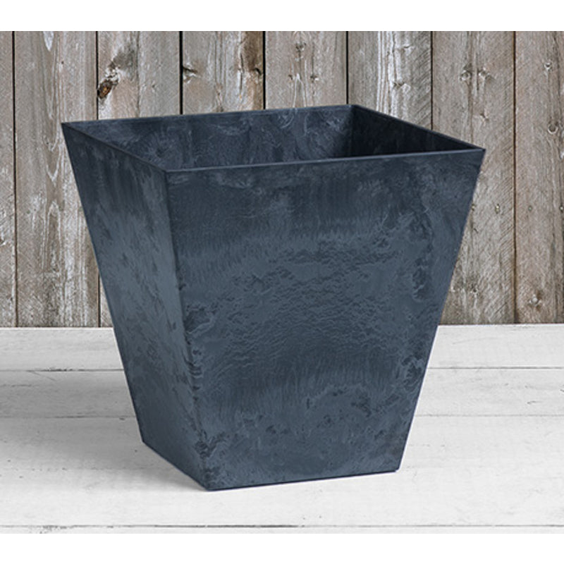 Novelty Black ArtStone Ella Square Planter - 12 Inch