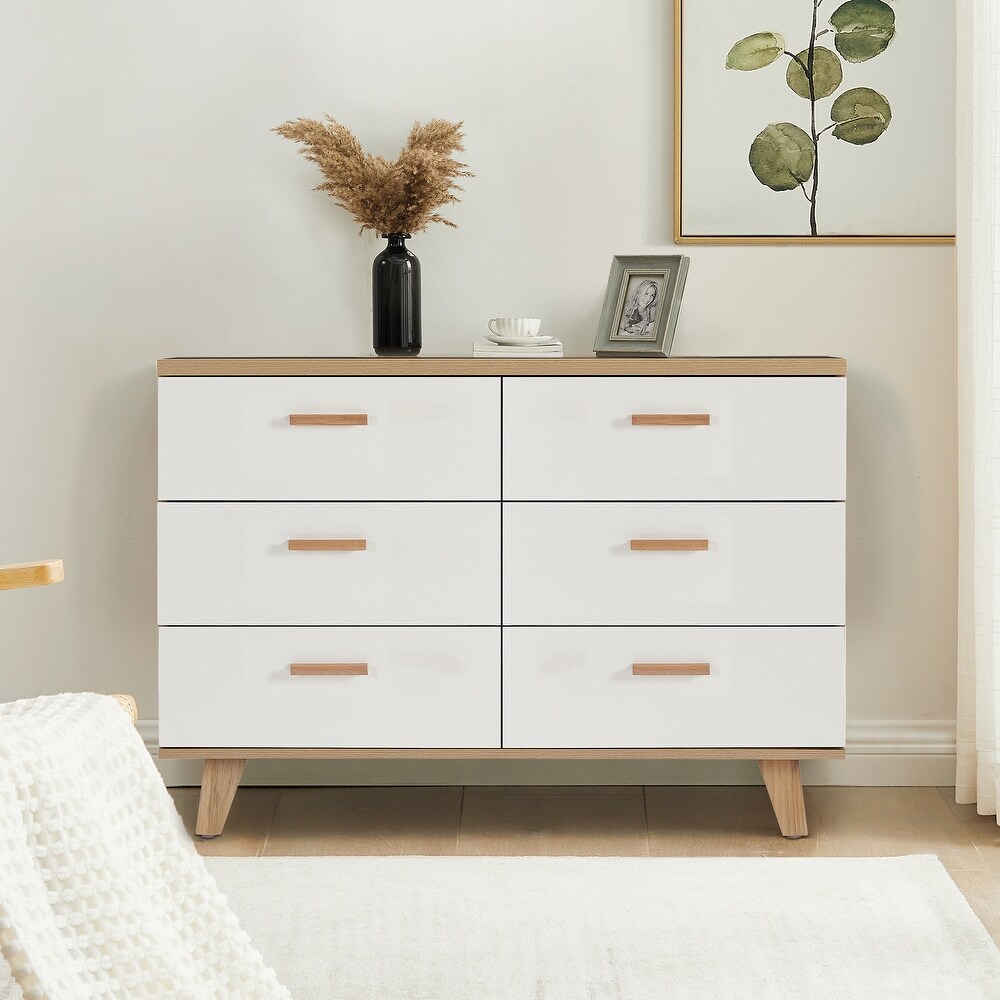 Wood Storge Cabinet  Chest with Four Legs and Drawers