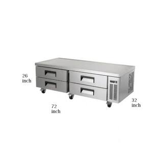 Cooler Depot 72 in. W 35 cu. ft. 4-Drawer Chef Base Commercial Specialty Refrigerator in Stainless Steel DXXCB72