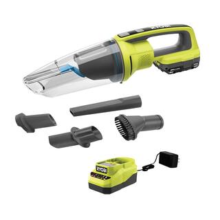 RYOBI ONE+ 18V Cordless WetDry Hand Vacuum Kit with 2.0 Ah Battery and Charger PCL702K