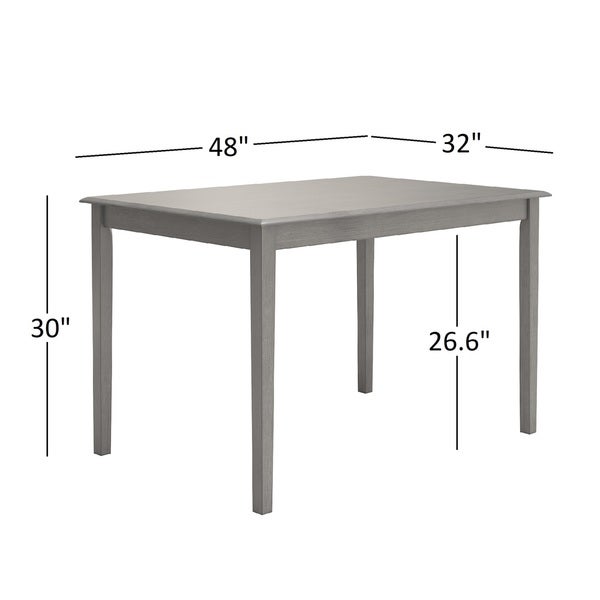 Wilmington II 48-Inch Rectangular Antique Grey 5-Piece Dining Set by iNSPIRE Q Classic