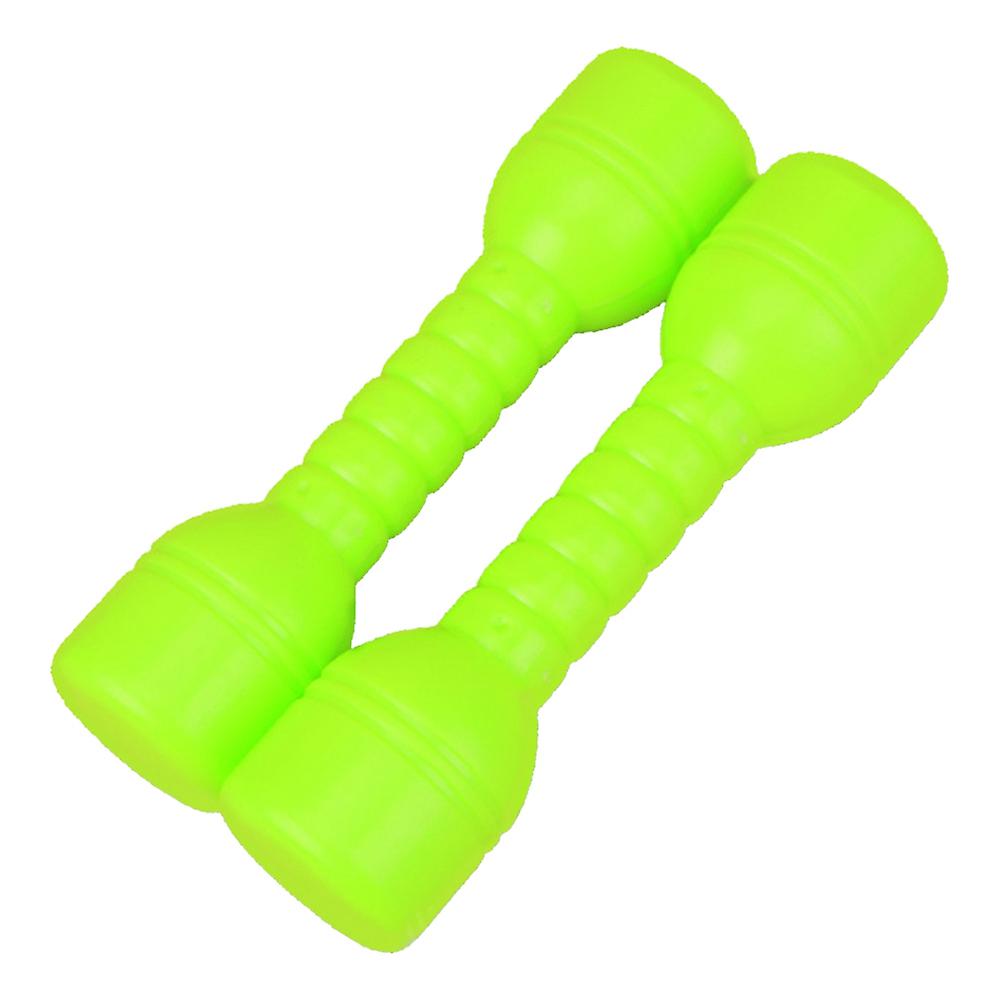 Children Kid Colorful Dumbbell Bodybuilding Training Fitness Barbell Sport Exercise Toy (green)