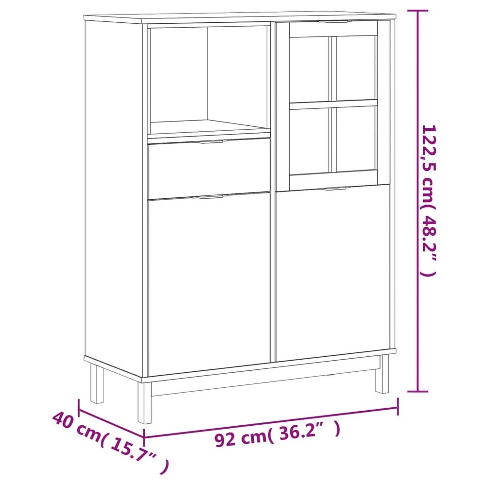 vidaXL Highboard FLAM 36.2\