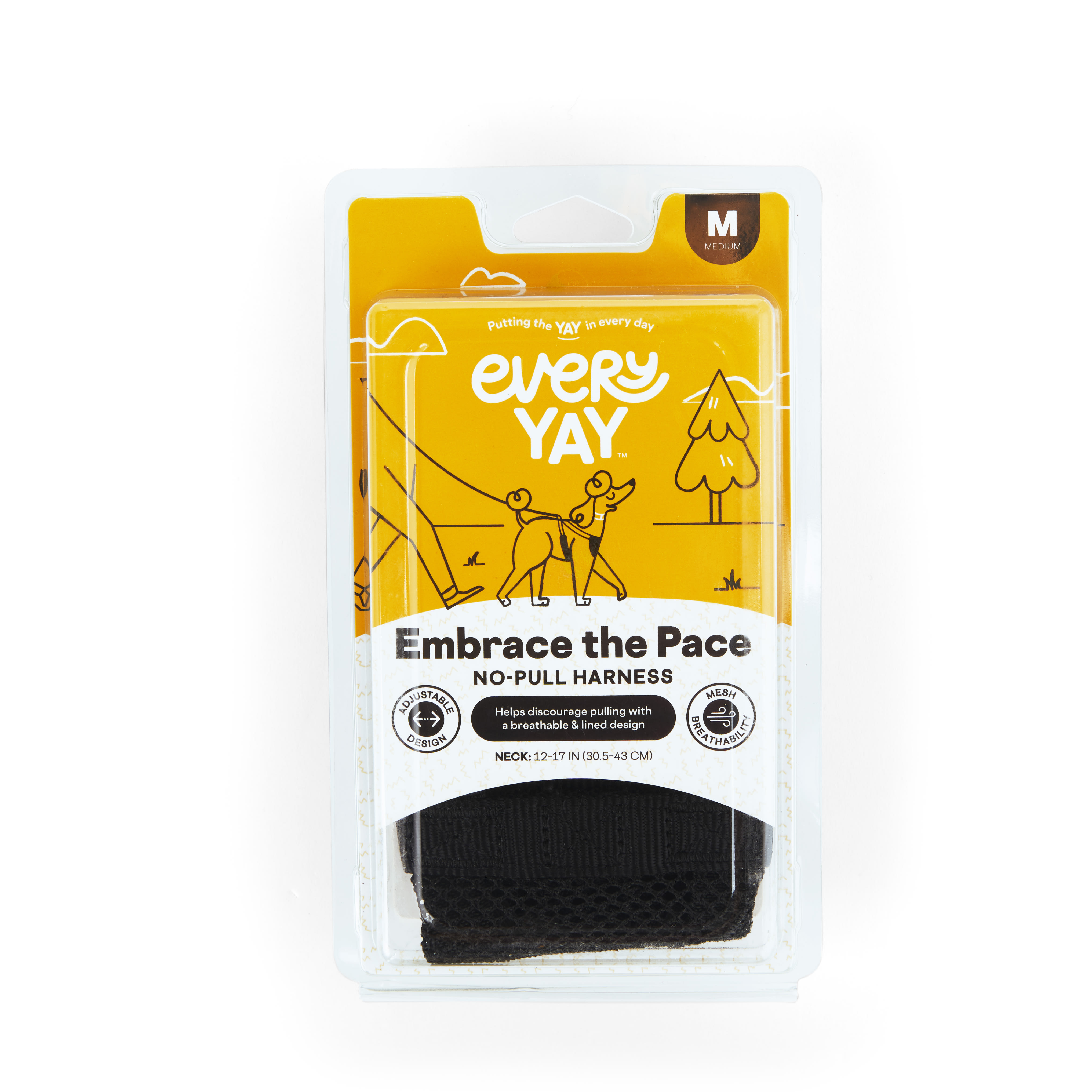 EveryYay Embrace the Pace Black No Pull Dog Harness， X-Small