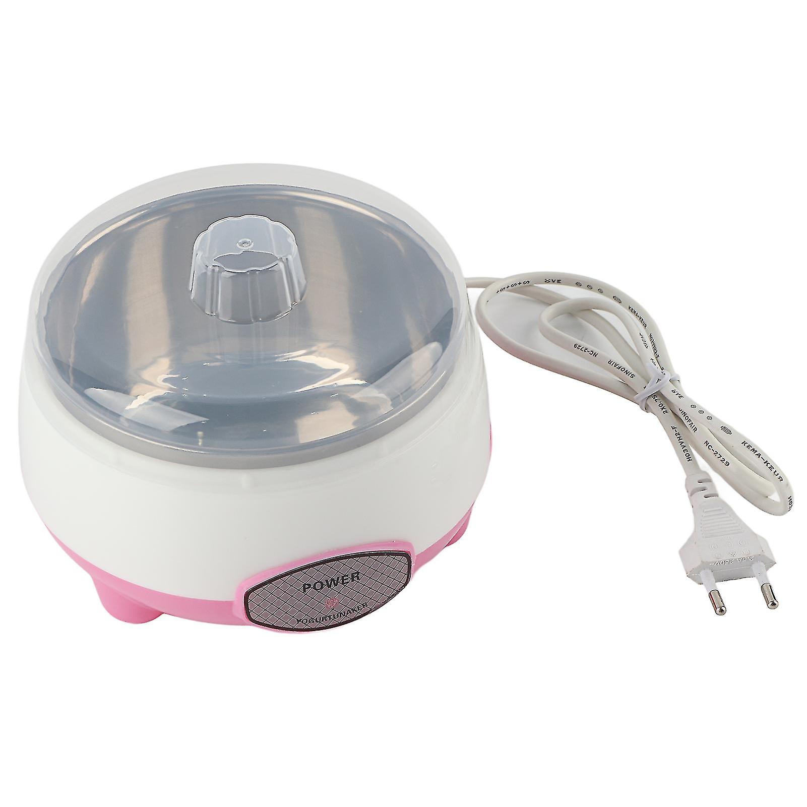 15W 1L Mini Yogurt Maker 360° Heating Automatic Yogurt Making Machine for Home EU Plug 220V Pink