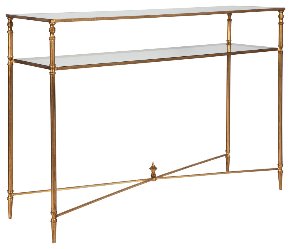 Uttermost Henzler Mirrored Glass Console Table   Traditional   Console Tables   by HedgeApple  Houzz