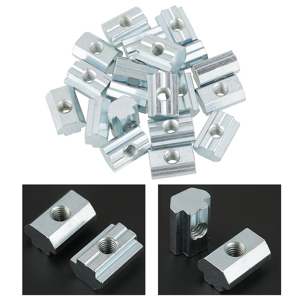 Zinc Plated Carbon Steel Sliding T slot Nut for Aluminum Profile Accessories (M6)