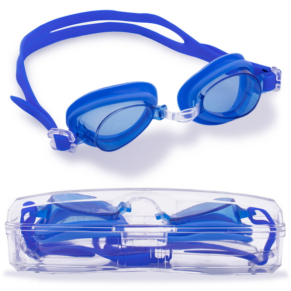 Brybelly Kids Swim Goggles   Case  Blue