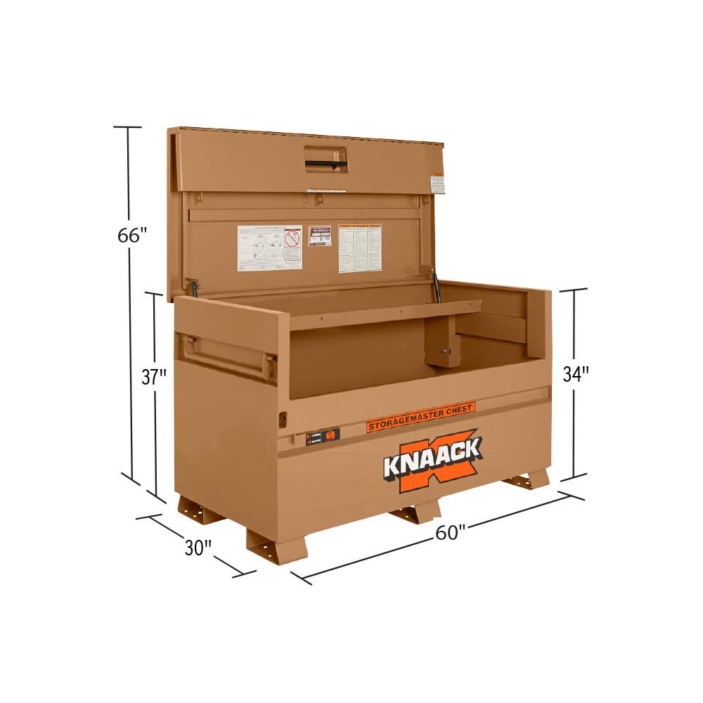 30-in W x 60-in L x 34.25-in Steel Jobsite Box ;