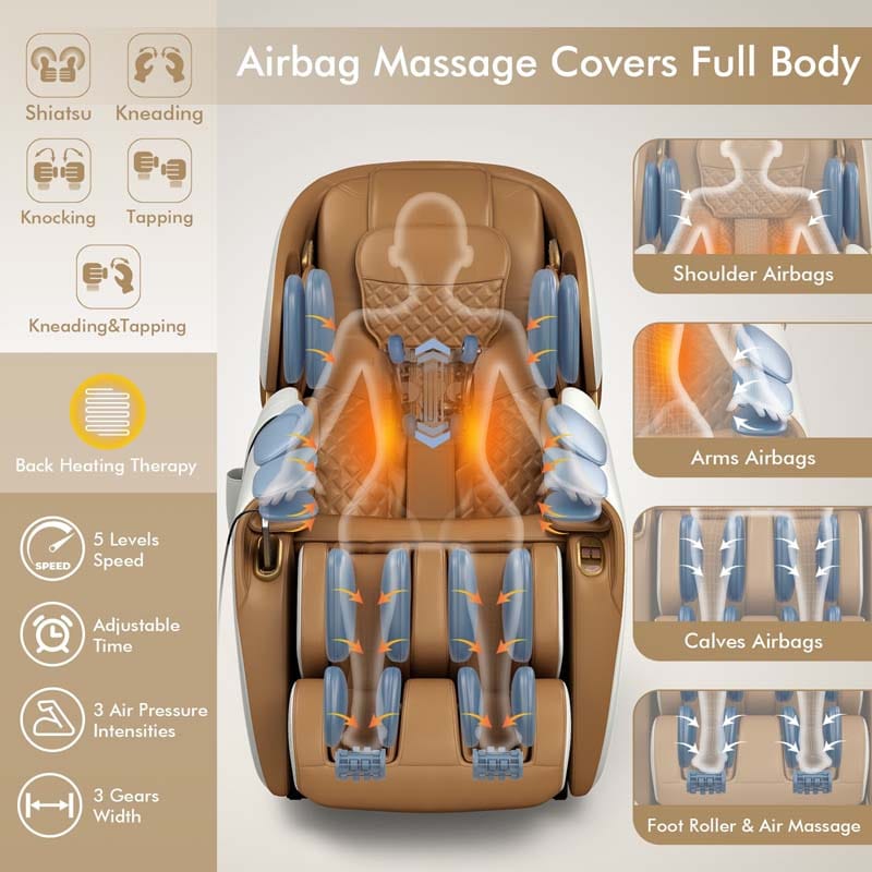 3D SL Track Zero Gravity Massage Chair Full Body Massage Recliner with AI Voice Control