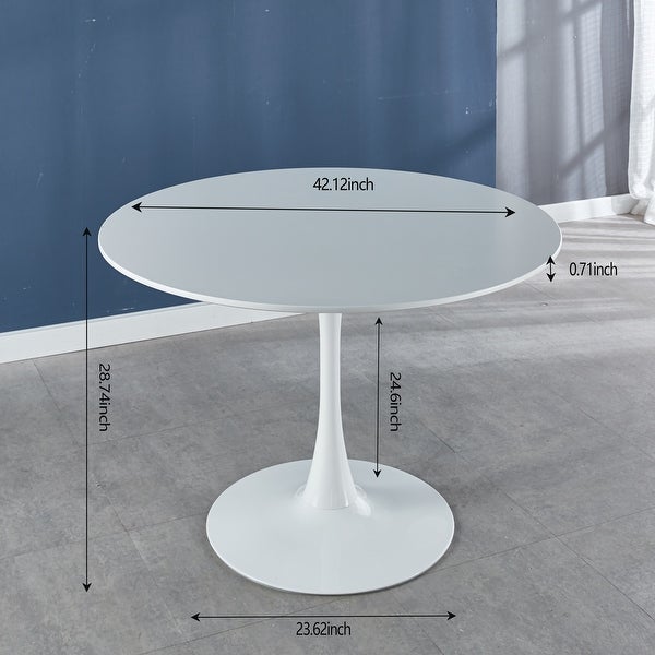 Tulip Table Mid-century Dining Table with Round MDF Table Top Pedestal Dining Table End Table Leisure Coffee Table