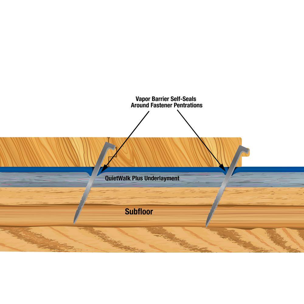 QuietWalk 360 sq. ft. 6 ft. x 60 ft. x 3 mm Underlayment with Sound and Moisture Barrier for Hardwood and Floating Floors QW360PLUS